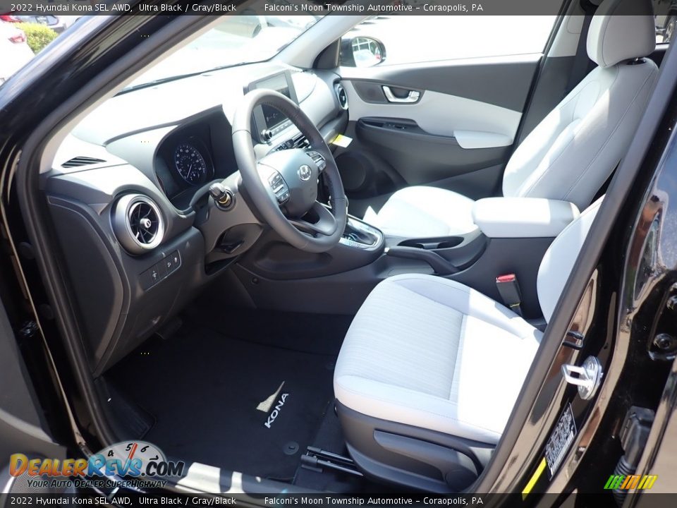 Gray/Black Interior - 2022 Hyundai Kona SEL AWD Photo #13