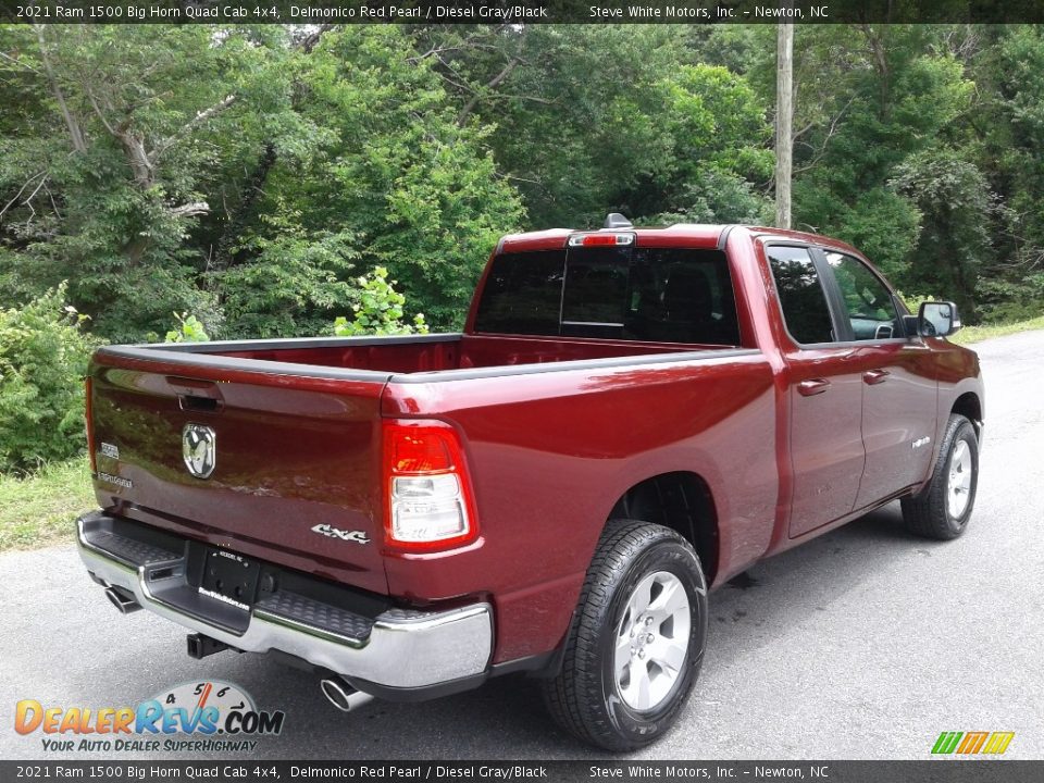 2021 Ram 1500 Big Horn Quad Cab 4x4 Delmonico Red Pearl / Diesel Gray/Black Photo #6