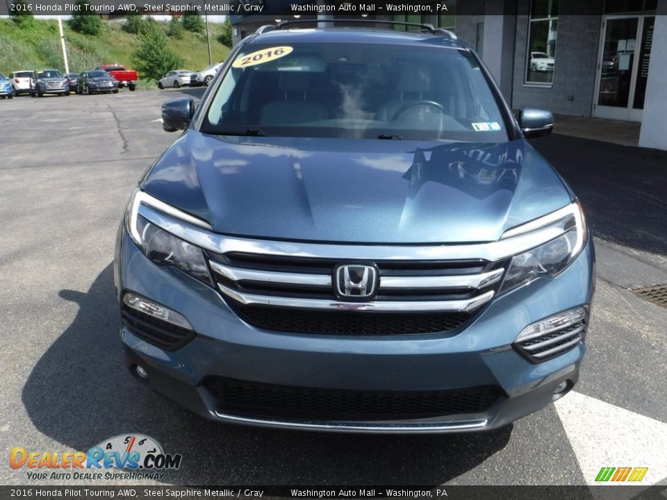 2016 Honda Pilot Touring AWD Steel Sapphire Metallic / Gray Photo #4