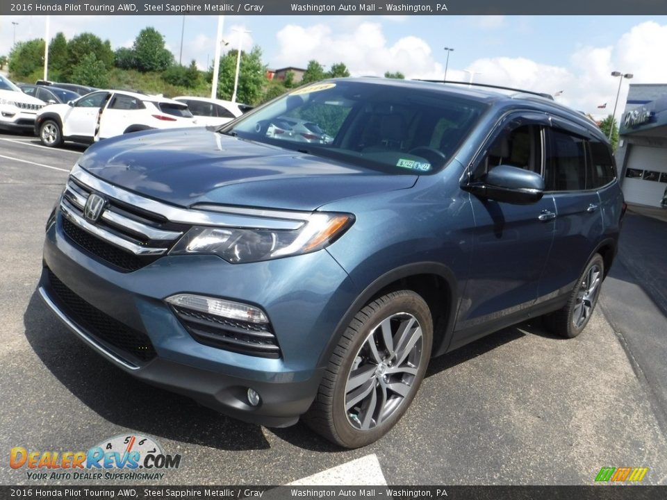 2016 Honda Pilot Touring AWD Steel Sapphire Metallic / Gray Photo #5