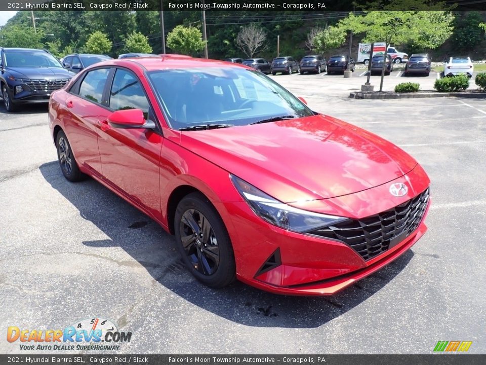 2021 Hyundai Elantra SEL Calypso Red / Black Photo #3