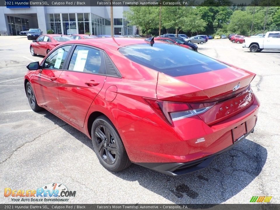 2021 Hyundai Elantra SEL Calypso Red / Black Photo #7