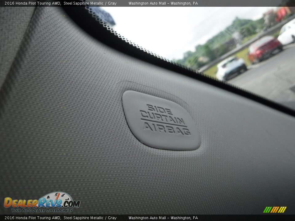 2016 Honda Pilot Touring AWD Steel Sapphire Metallic / Gray Photo #21