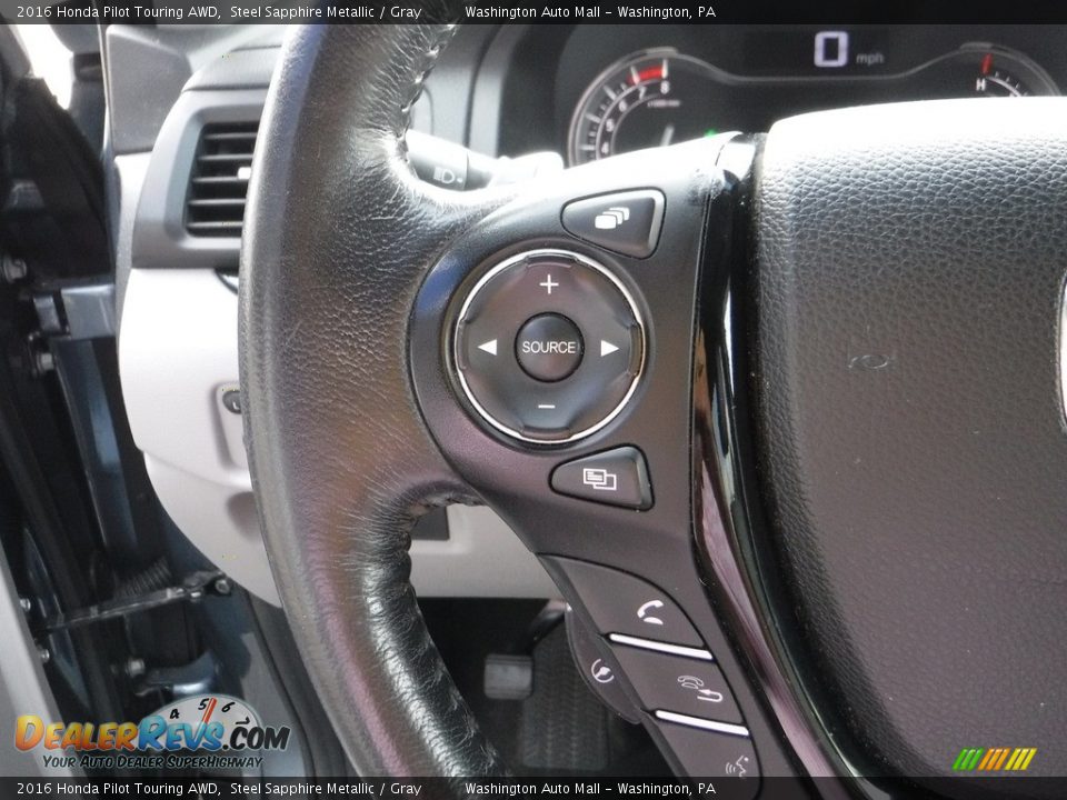 2016 Honda Pilot Touring AWD Steering Wheel Photo #22