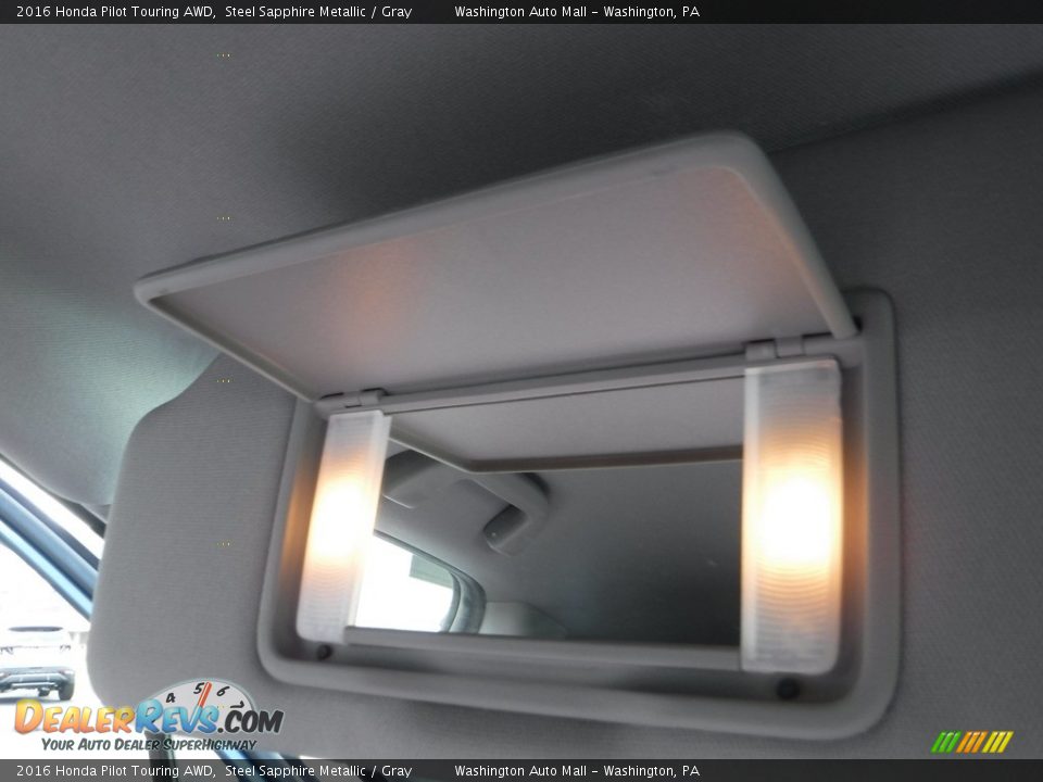 2016 Honda Pilot Touring AWD Steel Sapphire Metallic / Gray Photo #26