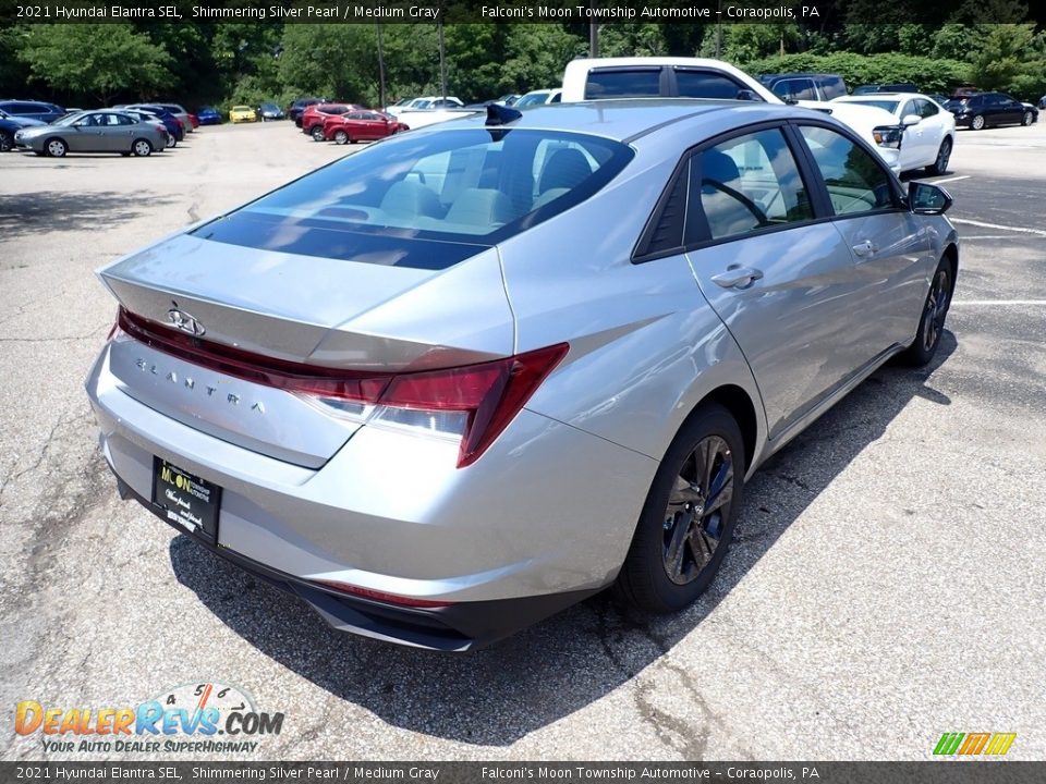 2021 Hyundai Elantra SEL Shimmering Silver Pearl / Medium Gray Photo #2