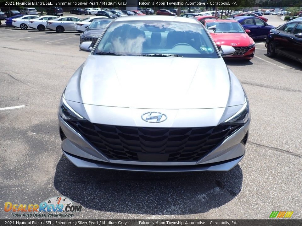 2021 Hyundai Elantra SEL Shimmering Silver Pearl / Medium Gray Photo #4