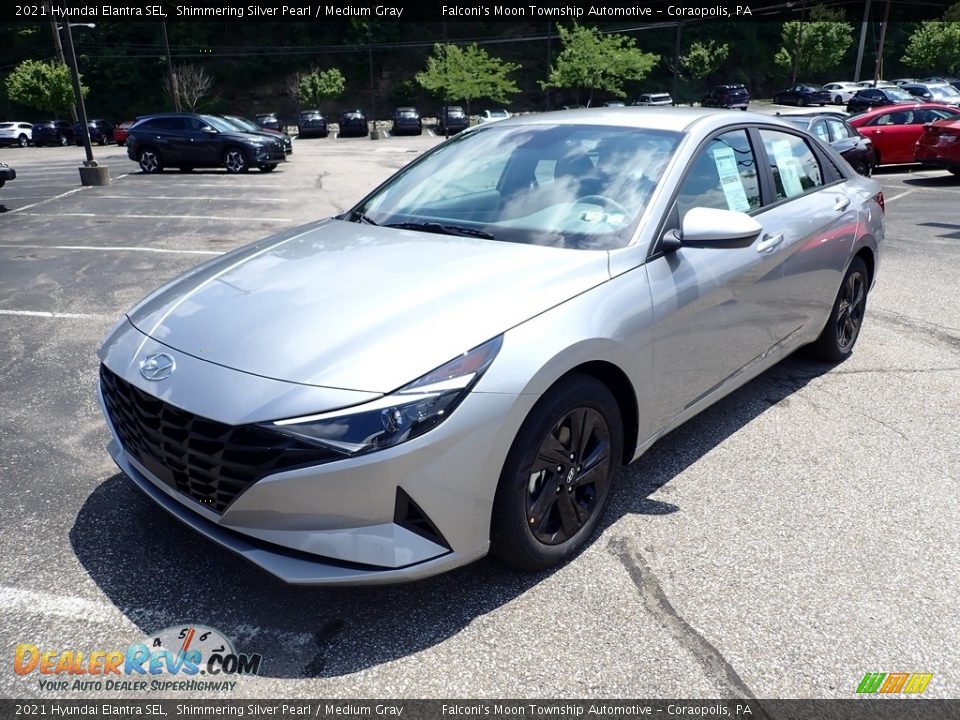 2021 Hyundai Elantra SEL Shimmering Silver Pearl / Medium Gray Photo #5