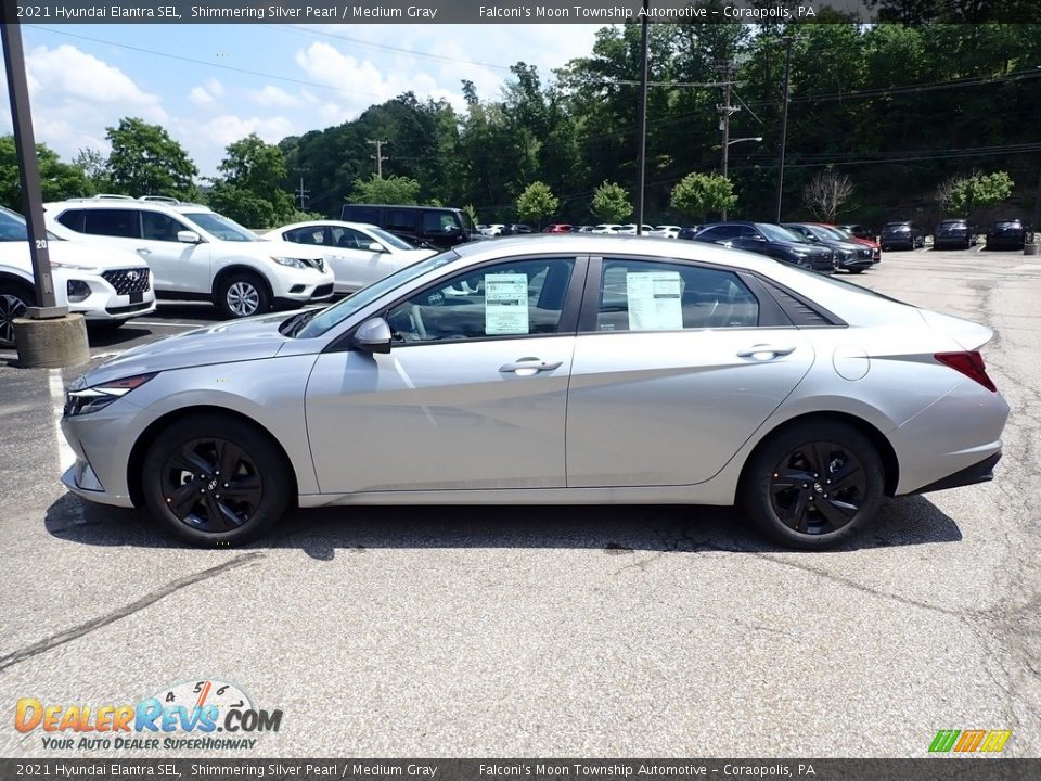 2021 Hyundai Elantra SEL Shimmering Silver Pearl / Medium Gray Photo #6