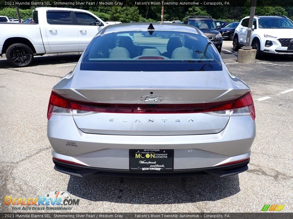 2021 Hyundai Elantra SEL Shimmering Silver Pearl / Medium Gray Photo #8