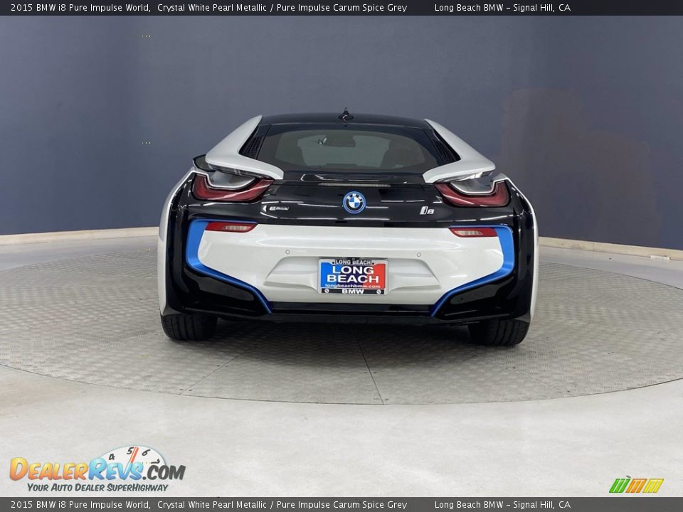 2015 BMW i8 Pure Impulse World Crystal White Pearl Metallic / Pure Impulse Carum Spice Grey Photo #4