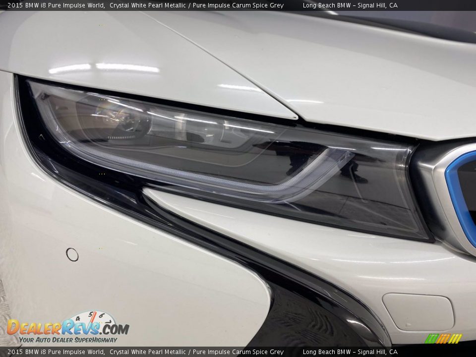 2015 BMW i8 Pure Impulse World Crystal White Pearl Metallic / Pure Impulse Carum Spice Grey Photo #7