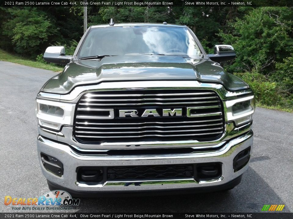 2021 Ram 2500 Laramie Crew Cab 4x4 Olive Green Pearl / Light Frost Beige/Mountain Brown Photo #3