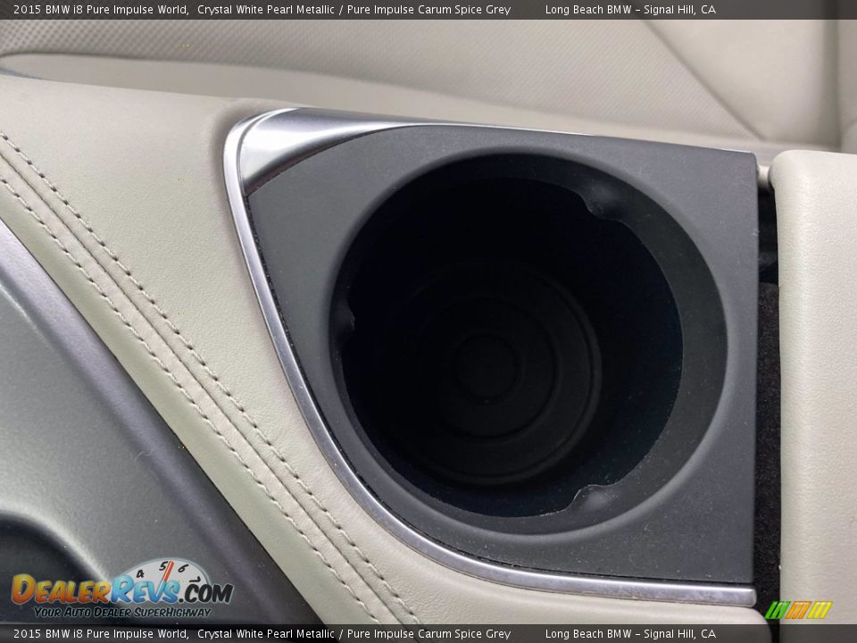 2015 BMW i8 Pure Impulse World Crystal White Pearl Metallic / Pure Impulse Carum Spice Grey Photo #30