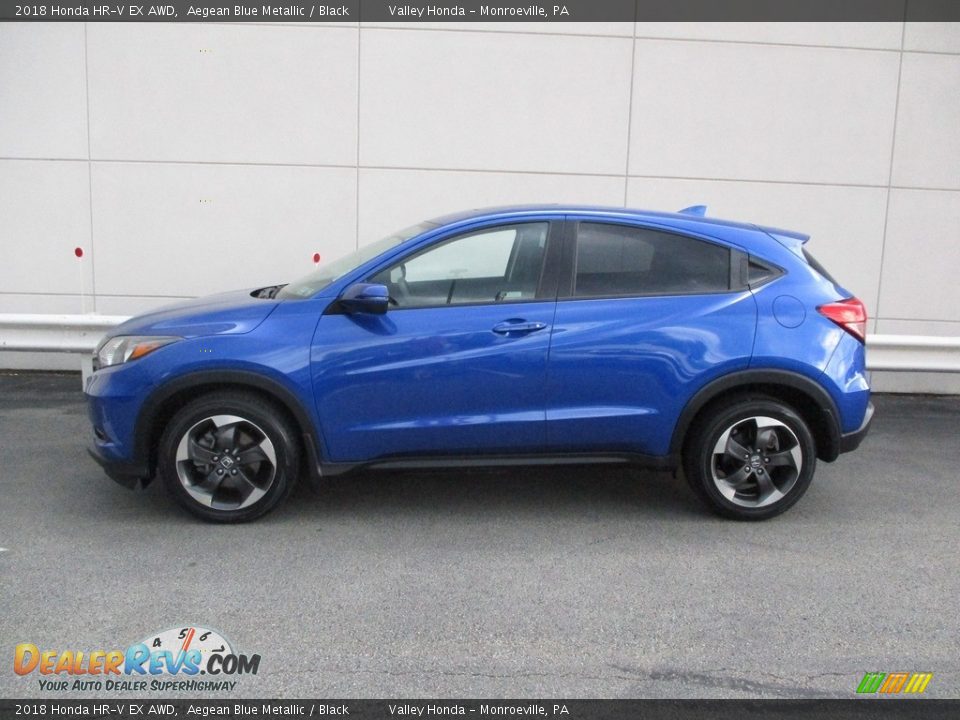 Aegean Blue Metallic 2018 Honda HR-V EX AWD Photo #2
