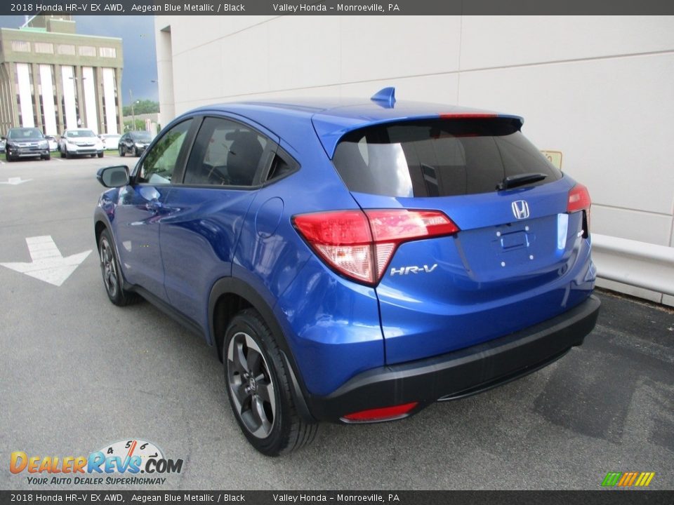 2018 Honda HR-V EX AWD Aegean Blue Metallic / Black Photo #3