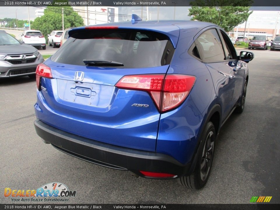 2018 Honda HR-V EX AWD Aegean Blue Metallic / Black Photo #5