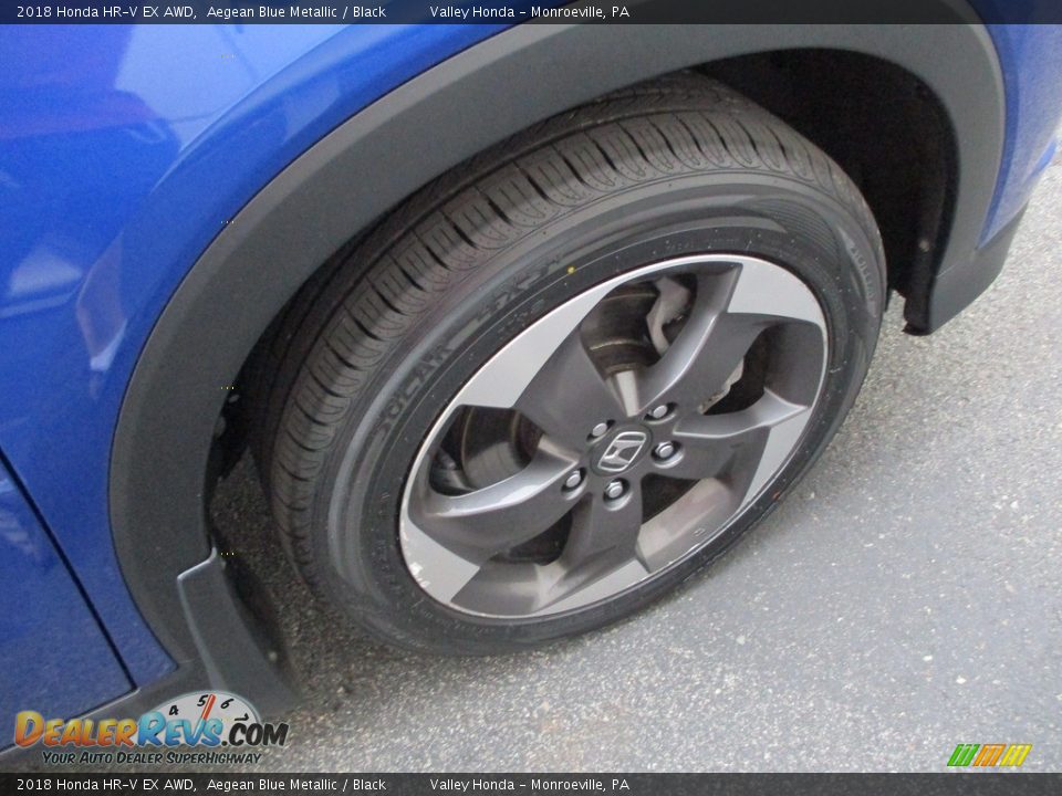 2018 Honda HR-V EX AWD Aegean Blue Metallic / Black Photo #7