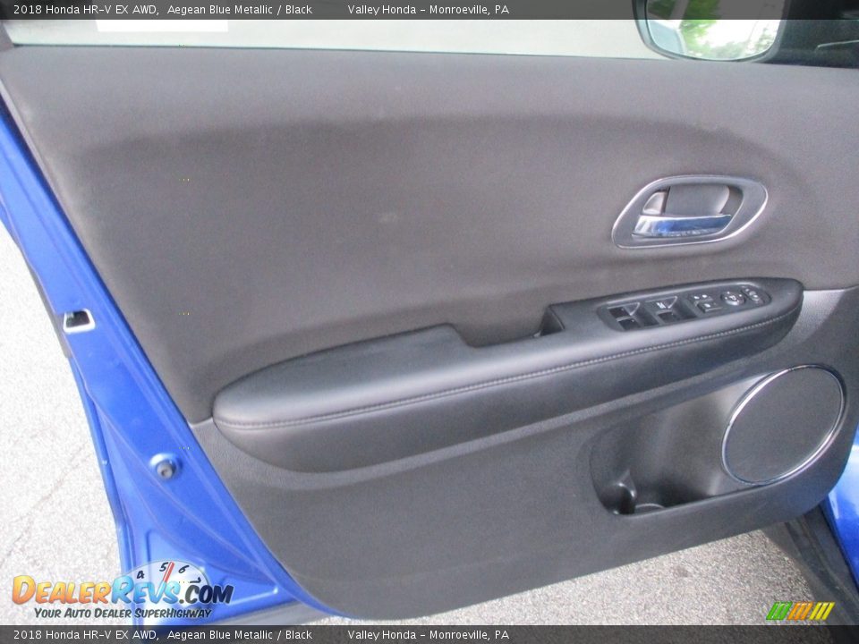2018 Honda HR-V EX AWD Aegean Blue Metallic / Black Photo #12