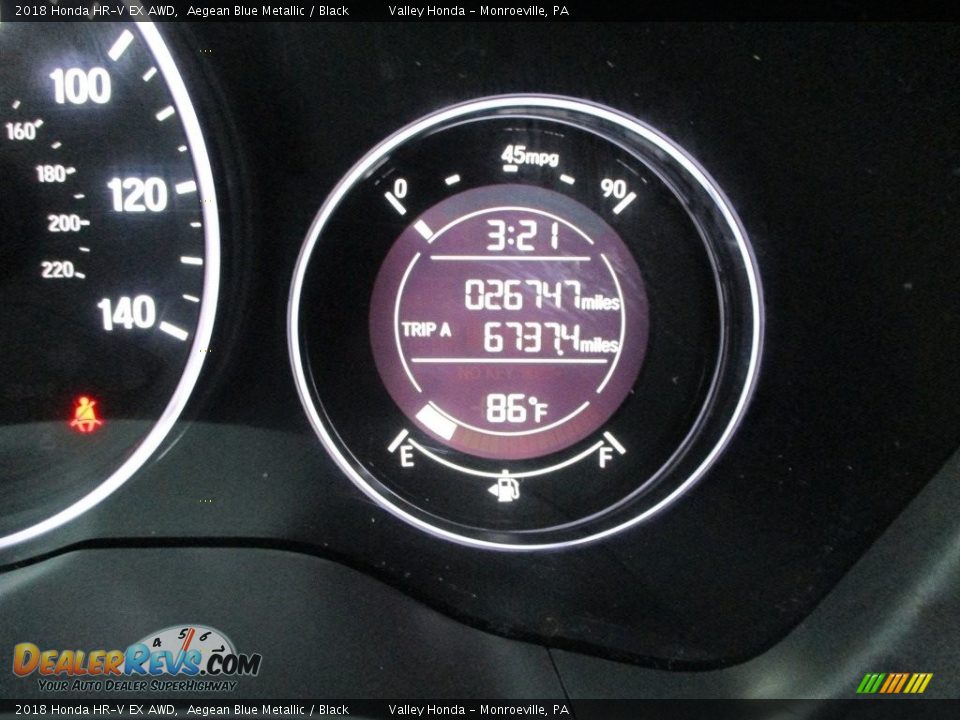 2018 Honda HR-V EX AWD Aegean Blue Metallic / Black Photo #20