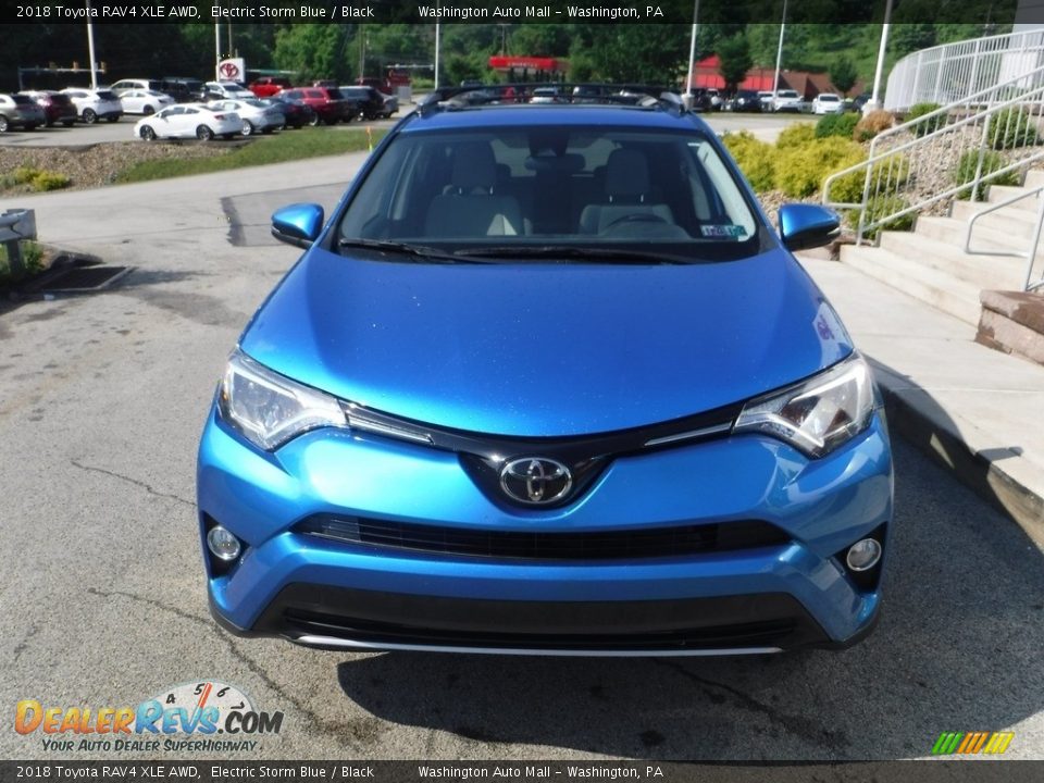 2018 Toyota RAV4 XLE AWD Electric Storm Blue / Black Photo #11