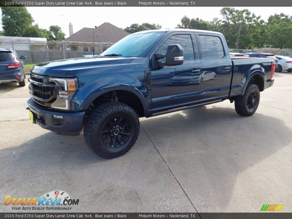 2020 Ford F250 Super Duty Lariat Crew Cab 4x4 Blue Jeans / Black Photo #2