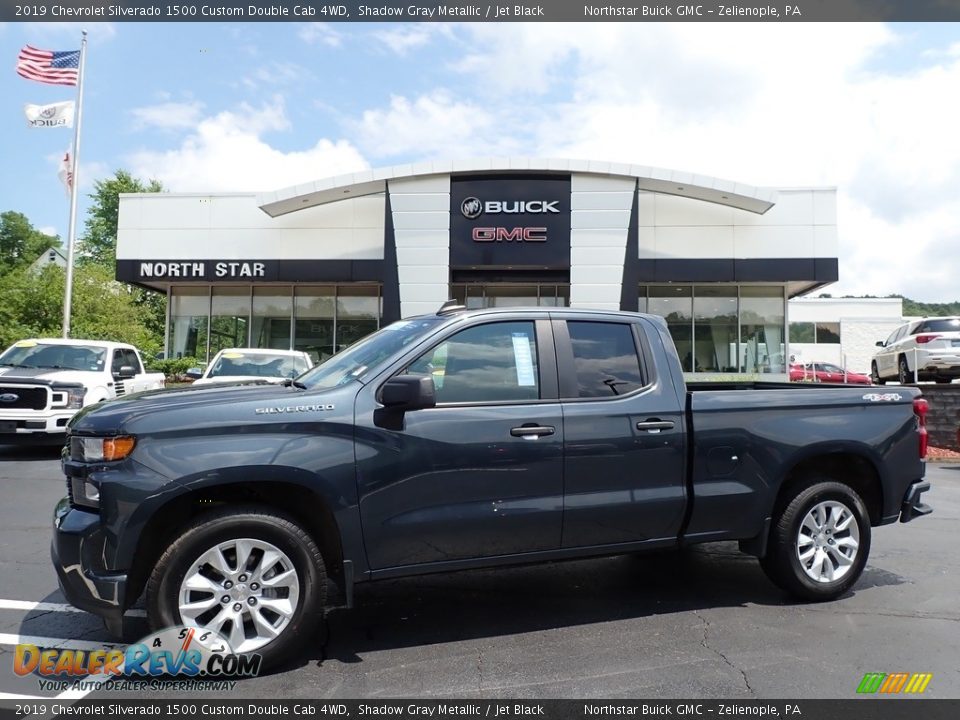 2019 Chevrolet Silverado 1500 Custom Double Cab 4WD Shadow Gray Metallic / Jet Black Photo #1