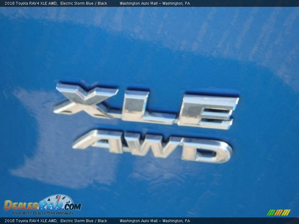2018 Toyota RAV4 XLE AWD Electric Storm Blue / Black Photo #17