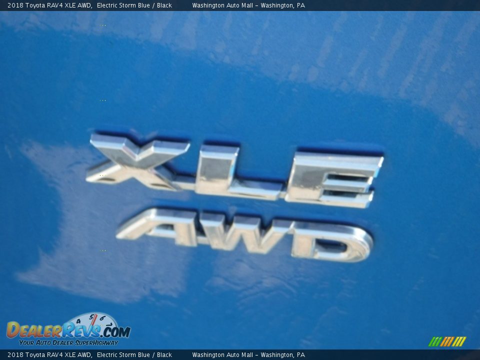 2018 Toyota RAV4 XLE AWD Electric Storm Blue / Black Photo #17