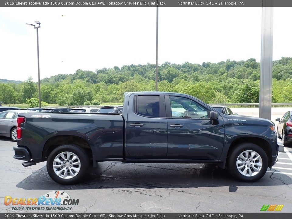 2019 Chevrolet Silverado 1500 Custom Double Cab 4WD Shadow Gray Metallic / Jet Black Photo #5