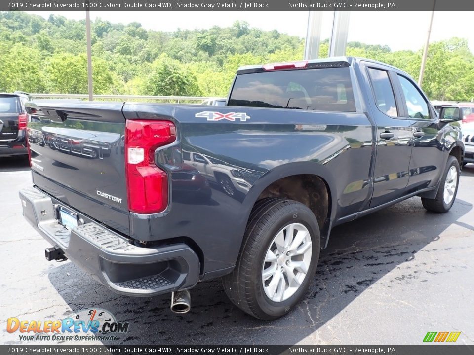 2019 Chevrolet Silverado 1500 Custom Double Cab 4WD Shadow Gray Metallic / Jet Black Photo #9