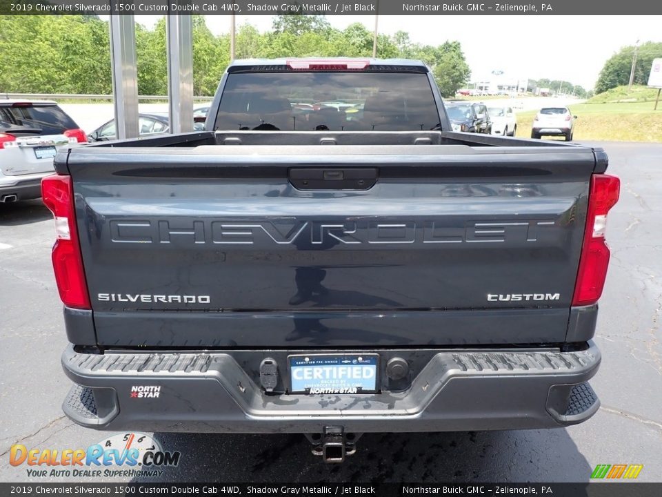 2019 Chevrolet Silverado 1500 Custom Double Cab 4WD Shadow Gray Metallic / Jet Black Photo #10