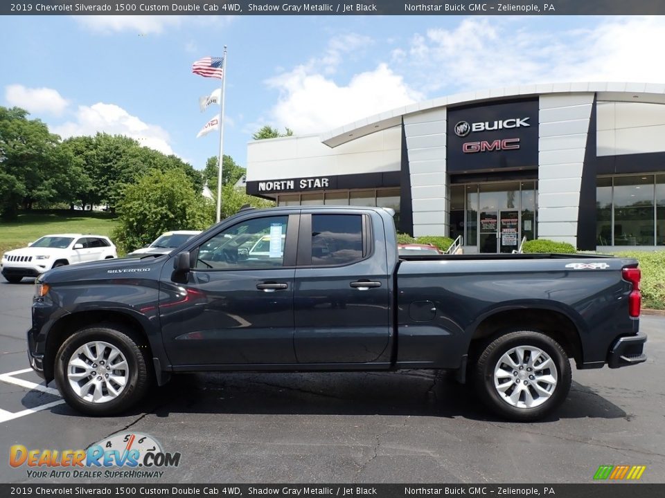 2019 Chevrolet Silverado 1500 Custom Double Cab 4WD Shadow Gray Metallic / Jet Black Photo #13