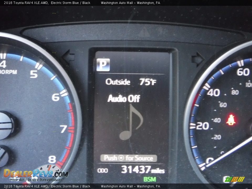 2018 Toyota RAV4 XLE AWD Electric Storm Blue / Black Photo #30