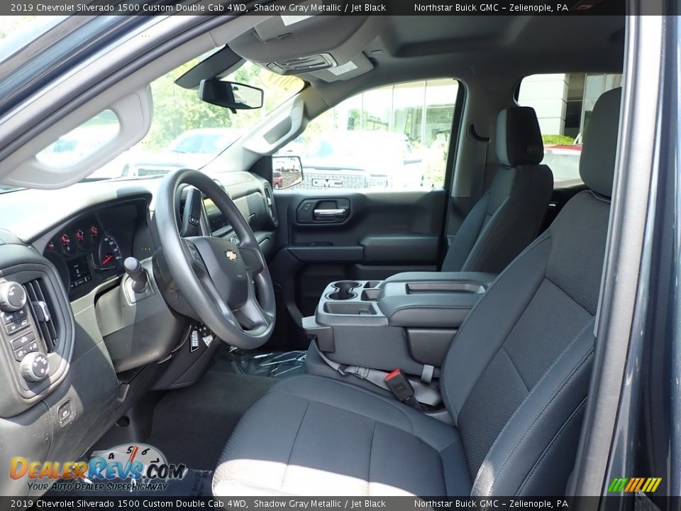 2019 Chevrolet Silverado 1500 Custom Double Cab 4WD Shadow Gray Metallic / Jet Black Photo #17