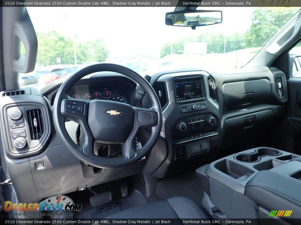 2019 Chevrolet Silverado 1500 Custom Double Cab 4WD Shadow Gray Metallic / Jet Black Photo #19