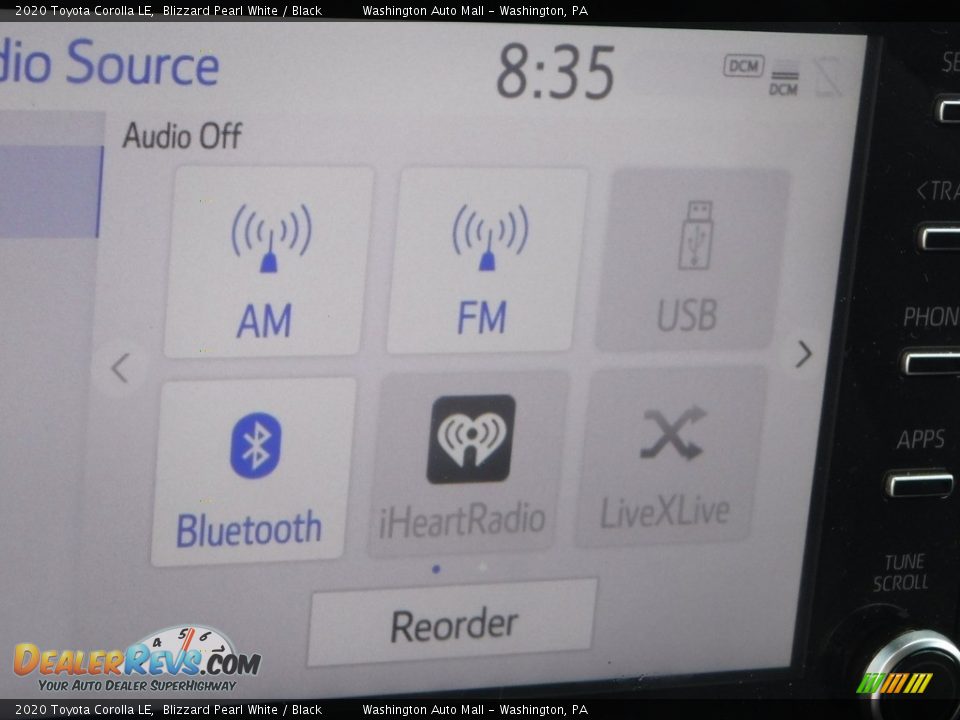 2020 Toyota Corolla LE Blizzard Pearl White / Black Photo #5