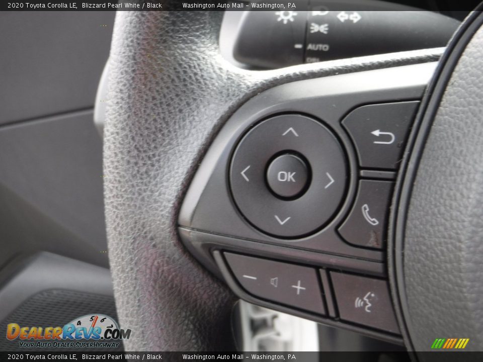 2020 Toyota Corolla LE Blizzard Pearl White / Black Photo #7