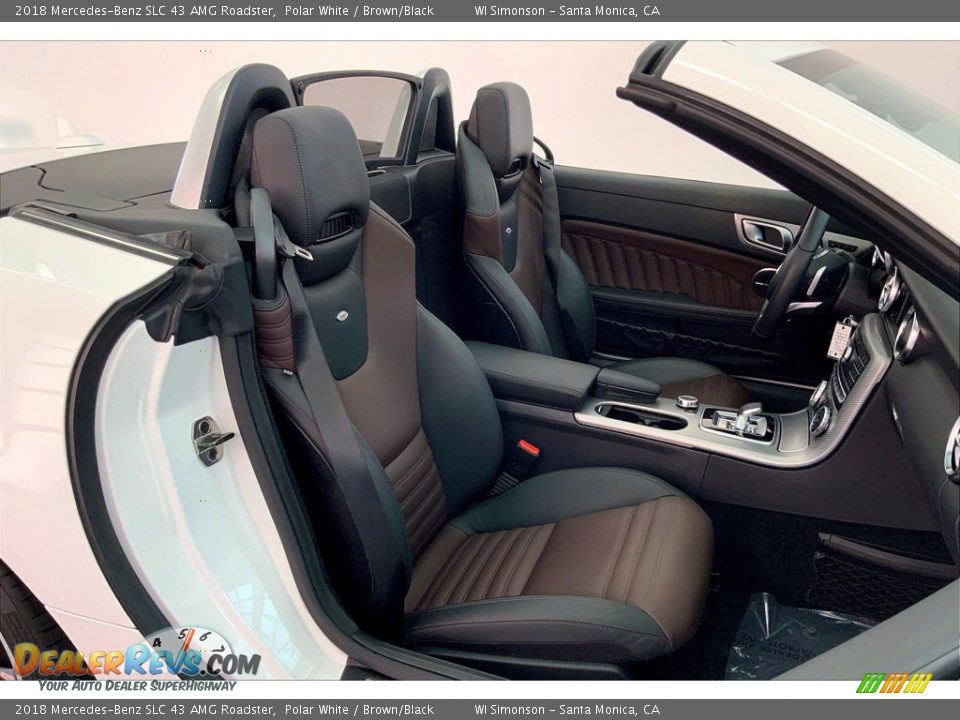 Brown/Black Interior - 2018 Mercedes-Benz SLC 43 AMG Roadster Photo #6