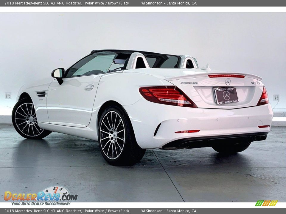 2018 Mercedes-Benz SLC 43 AMG Roadster Polar White / Brown/Black Photo #10