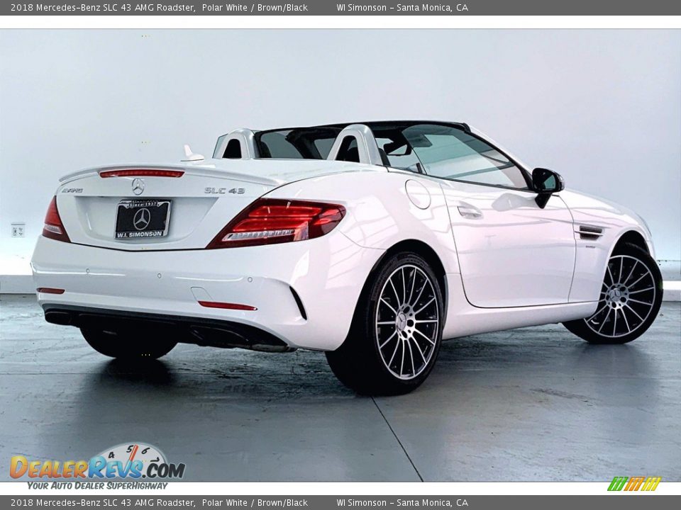 2018 Mercedes-Benz SLC 43 AMG Roadster Polar White / Brown/Black Photo #13