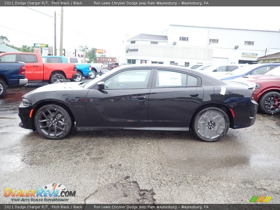 2021 Dodge Charger R/T Pitch Black / Black Photo #3