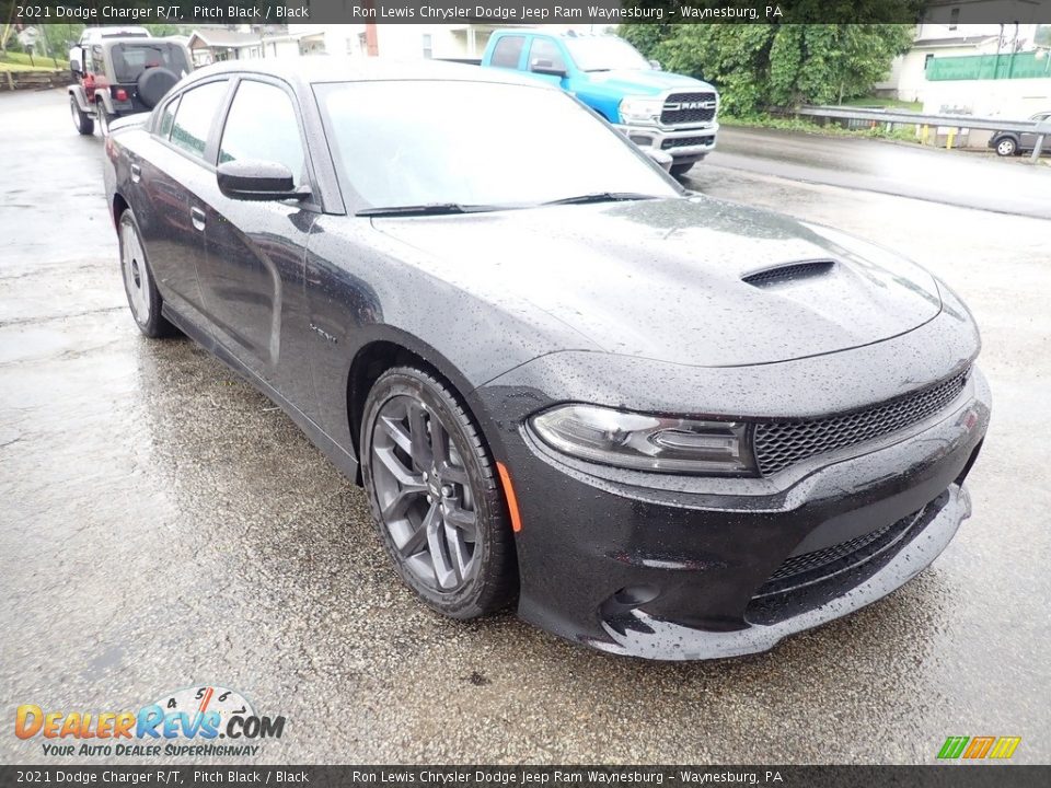 2021 Dodge Charger R/T Pitch Black / Black Photo #8