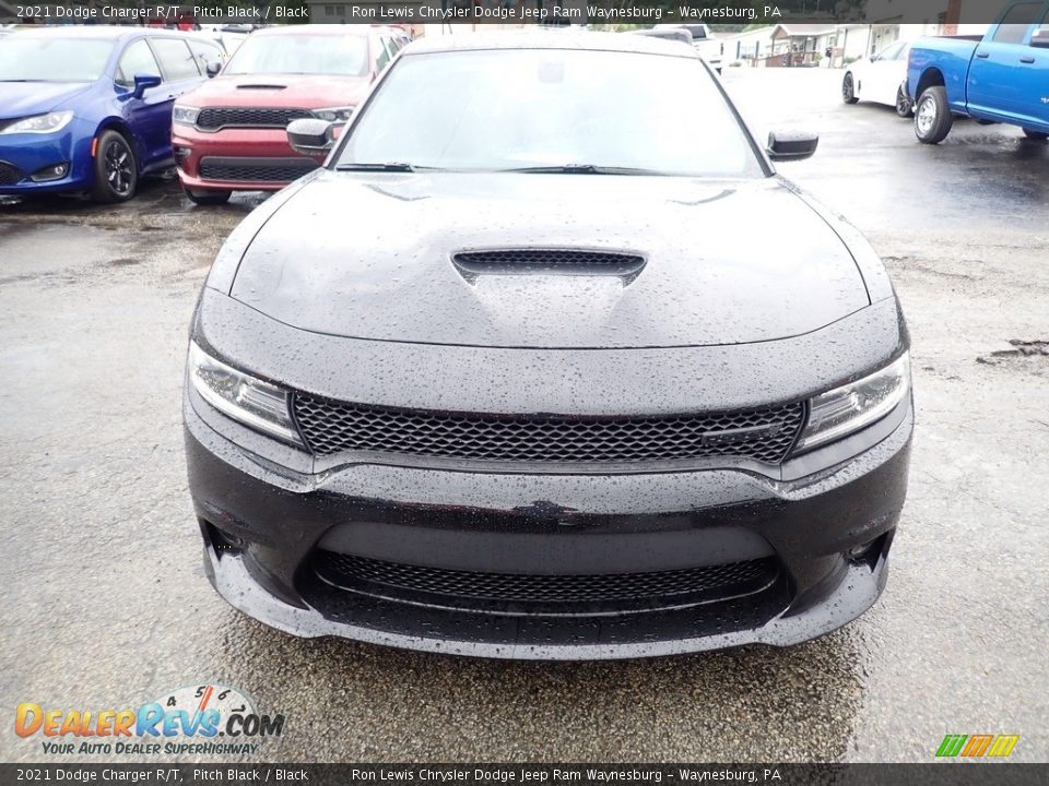 2021 Dodge Charger R/T Pitch Black / Black Photo #9