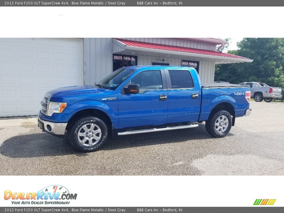 2013 Ford F150 XLT SuperCrew 4x4 Blue Flame Metallic / Steel Gray Photo #1