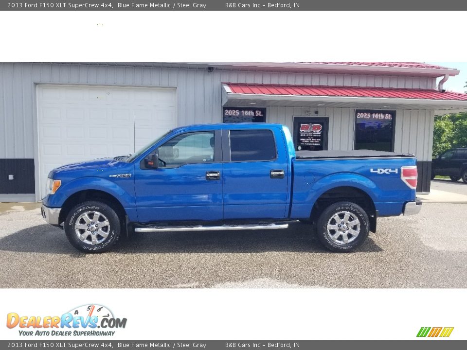 2013 Ford F150 XLT SuperCrew 4x4 Blue Flame Metallic / Steel Gray Photo #2