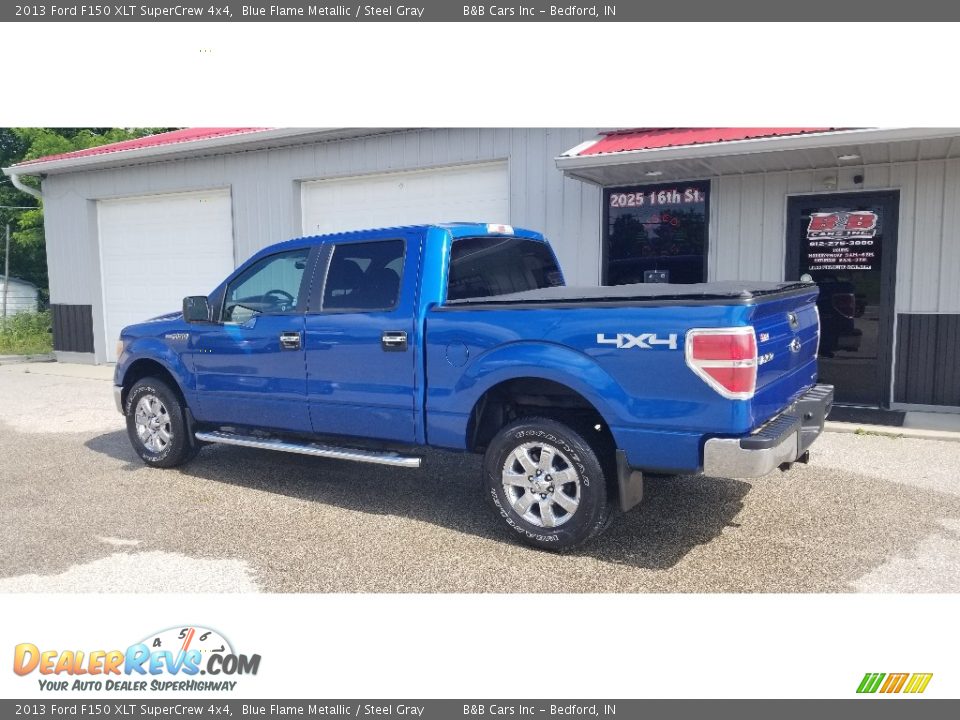 2013 Ford F150 XLT SuperCrew 4x4 Blue Flame Metallic / Steel Gray Photo #3