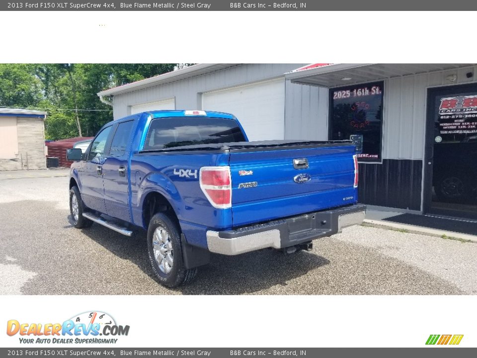 2013 Ford F150 XLT SuperCrew 4x4 Blue Flame Metallic / Steel Gray Photo #4