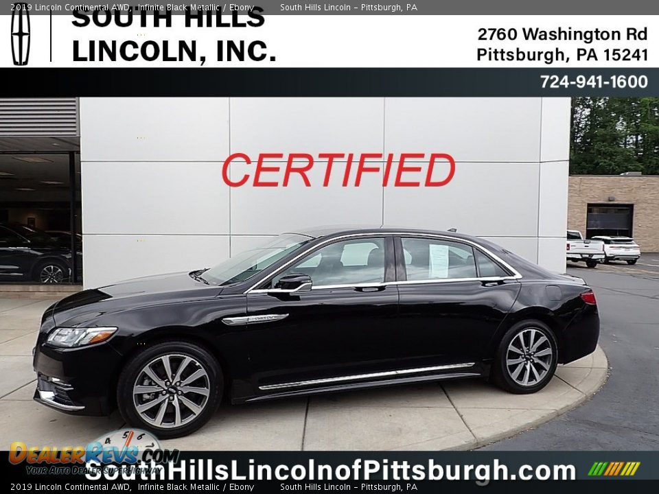 2019 Lincoln Continental AWD Infinite Black Metallic / Ebony Photo #1