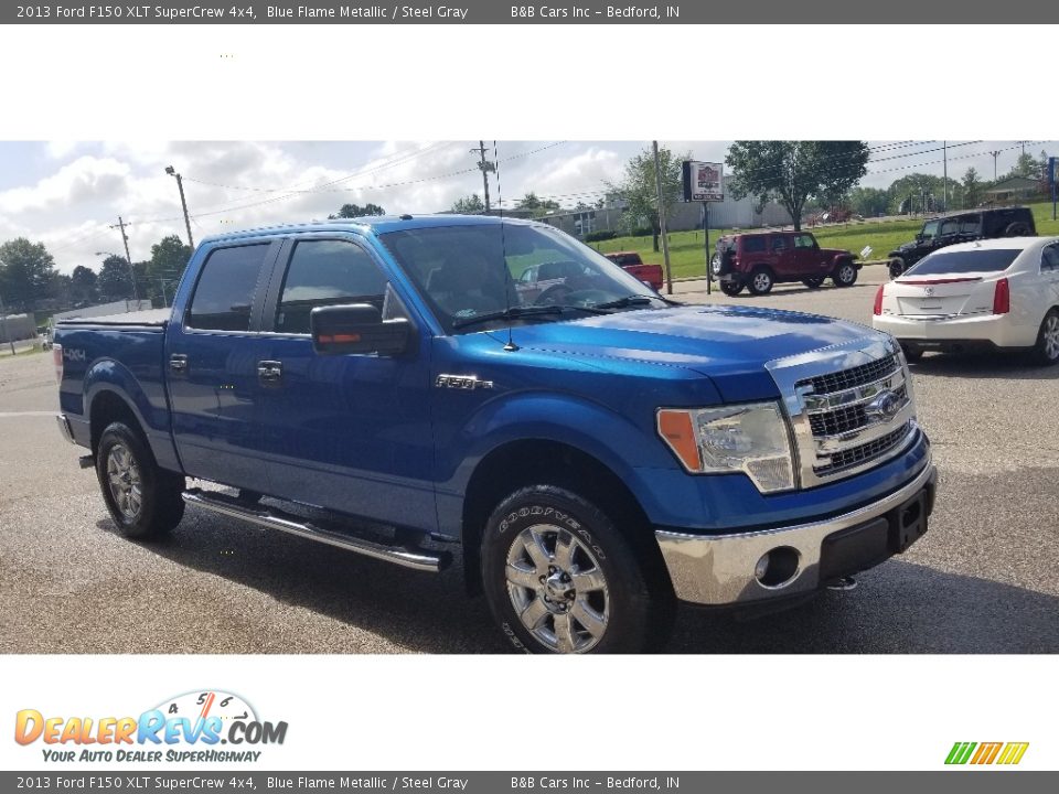 2013 Ford F150 XLT SuperCrew 4x4 Blue Flame Metallic / Steel Gray Photo #7